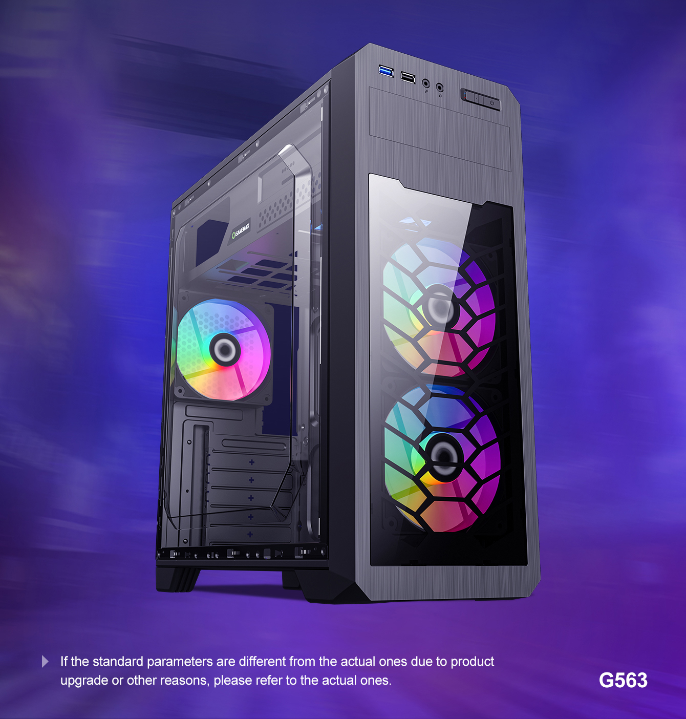 Gamemax G563 Black Steel ATX Tower Computer Case